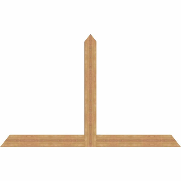 Ekena Millwork Portland Timber Gable Bracket, Western Red Cedar, 84"W x 53"H x 3 1/2"D x 5 1/2"F, 15/12 Pitch GBW084X53X0406POR00SWR - main